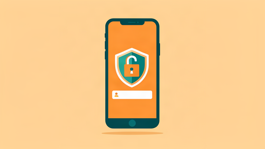 Een smartphone die een beveiligingscode ontvangt via een sms-bericht met een slot- en schildicoon