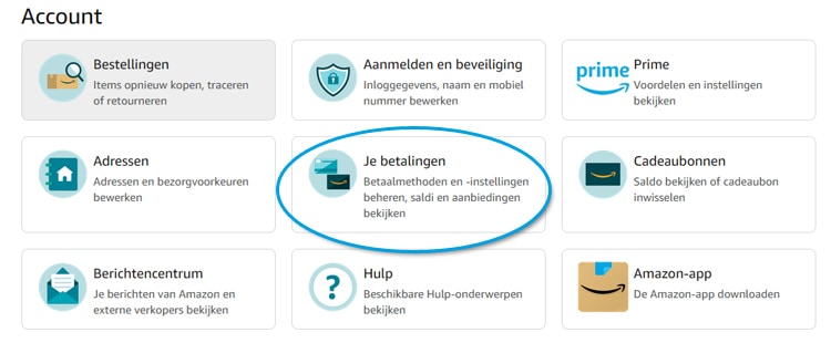 Prime betalen zonder creditcard, stap 3