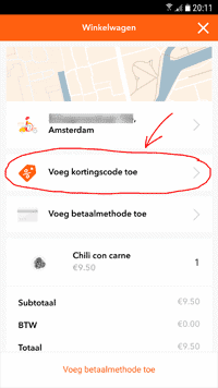 Dayli kortingscode invoeren