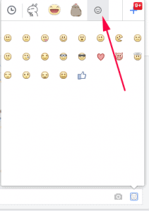 Facebook emoticons