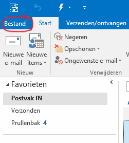 Outlook handtekening instellen stap 1