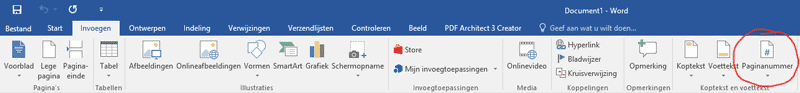 Paginanummers invoegen